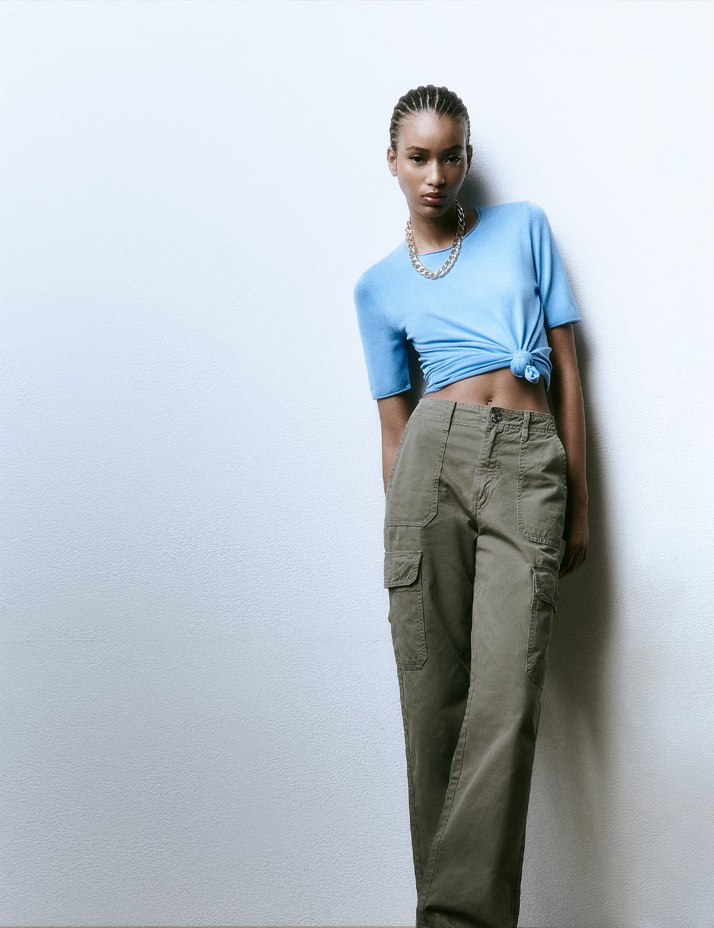 SHORT SLEEVE KNIT SWEATER